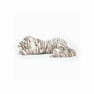 Jellycat Sacha Snow Tiger UK | 25789NBWM